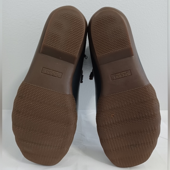 SPERRY  top side black rubber quilted duck boots zip and lace-up  size 9 - Picture 8 of 11